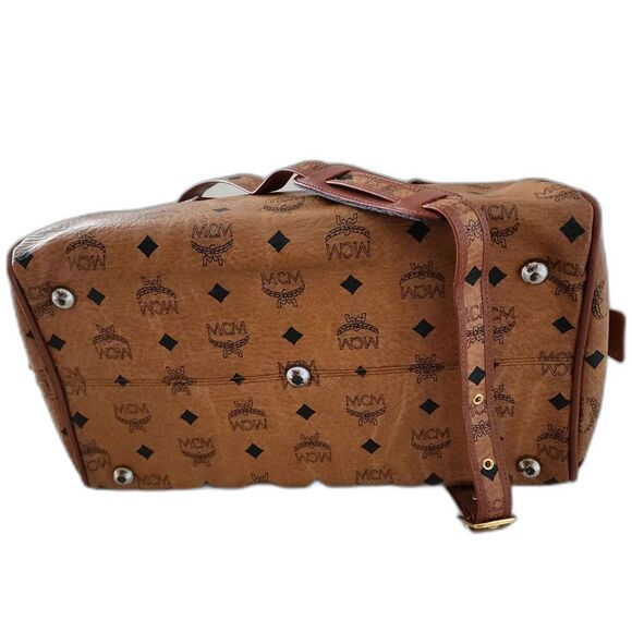 MCM Leather Boston Bag with Crossbody Strap - Picture 6 of 12